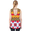 Red flowers and colorful squares                                                                  Cut Out Tank Top View2