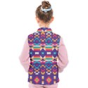 Pastel shapes rows on a purple background                                                                  Kid s Puffer Vest View2