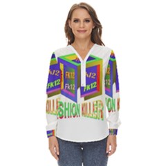 Project 20230104 1756111-01 Zip Up Long Sleeve Blouse