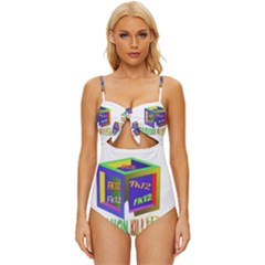 Fashionkiller12 Knot Front One-piece Swimsuit