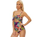 Retro chaos                                                             Knot Front One-Piece Swimsuit View2