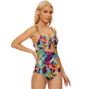 Retro chaos                                                             Knot Front One-Piece Swimsuit View3