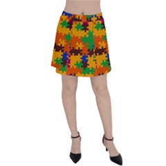 Retro Colors Puzzle Pieces                                                                        Panel Skirt