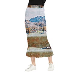 Trentino Alto Adige, Italy  Maxi Fishtail Chiffon Skirt