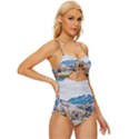 Trentino Alto Adige, Italy. Knot Front One-Piece Swimsuit View3