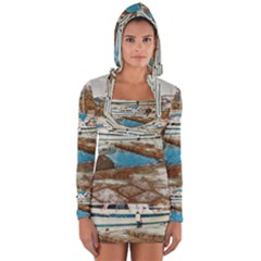 Alone On Gardasee, Italy  Long Sleeve Hooded T-shirt