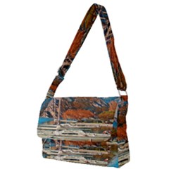Boats On Lake Garda, Italy  Full Print Messenger Bag (s)