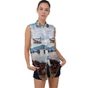 Ducks on Gardasee Sleeveless Chiffon Button Shirt View1