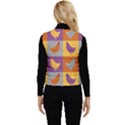 Chickens Pixel Pattern - Version 1a Women s Short Button Up Puffer Vest View2