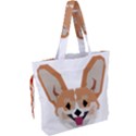 Cardigan Corgi face Drawstring Tote Bag View2