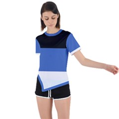 Estonia Asymmetrical Short Sleeve Sports Tee