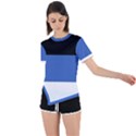 Estonia Asymmetrical Short Sleeve Sports Tee View1