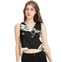 Corsica Flag V-Neck Cropped Tank Top View1
