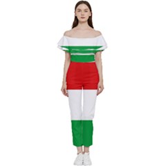 Hungary Off Shoulder Ruffle Top Jumpsuit