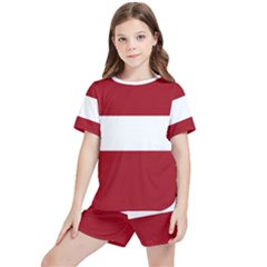 Latvia Kids  Tee And Sports Shorts Set
