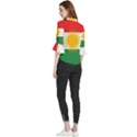 Kurdistan Flag Loose Horn Sleeve Chiffon Blouse View2