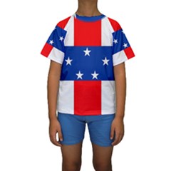 Netherlands Antilles Kids  Short Sleeve Swimwear