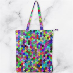 Background Color Double Zip Up Tote Bag