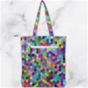 Background Color Double Zip Up Tote Bag View2