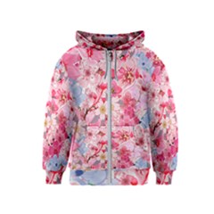 Angelica Floral  Kids  Zipper Hoodie