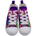 Abstract Geometric Landscape Art Kids  Mid-Top Canvas Sneakers View1