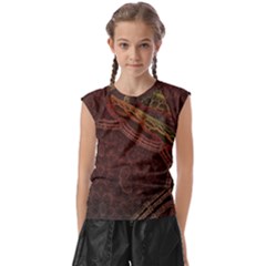 Fractal Pattern Geometric Pattern Kids  Raglan Cap Sleeve Tee