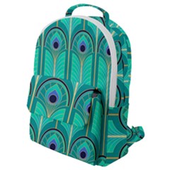 Gradient Art Deco Pattern Design Flap Pocket Backpack (small) by artworkshop