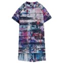 Splattered Paint On Wall Kids  Boyleg Half Suit Swimwear View1