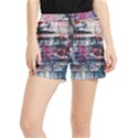 Splattered Paint On Wall Women s Runner Shorts View1