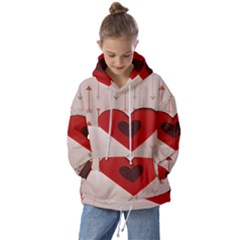 Valentine Day Heart Love Logo Kids  Oversized Hoodie by artworkshop