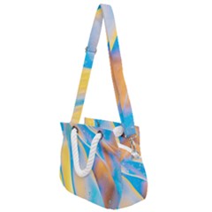 Water And Sunflower Oil Rope Handles Shoulder Strap Bag by artworkshop