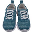 White And Blue Brick Wall Kids Athletic Shoes View1