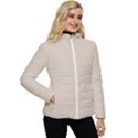 Beige Gradient Women s Hooded Quilted Jacket View3