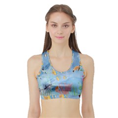 Great Barrier Reef  Sports Bra With Border