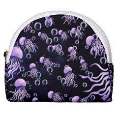 Jellyfish Swarm  Horseshoe Style Canvas Pouch by PollyParadiseBoutique7