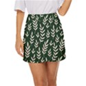 Leaves Foliage Plants Pattern Mini Front Wrap Skirt View1