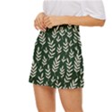 Leaves Foliage Plants Pattern Mini Front Wrap Skirt View2