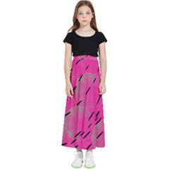 Background Pattern Texture Design Kids  Flared Maxi Skirt