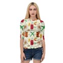 Suitcase Tickets Plane Camera Quarter Sleeve Raglan Tee View1