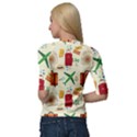 Suitcase Tickets Plane Camera Quarter Sleeve Raglan Tee View2