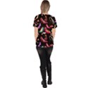 Heels Shoes Pattern Feminine Art Women s V-Neck Scrub Top View4