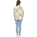 Abstract Pattern Baby Blue Swirl T- Shirt Abstract Pattern Baby Blue Swirl T- Shirt Women s Quarter Sleeve Pocket Shirt View4