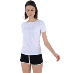 Abstract Pattern Purple Swirl T- Shirt Abstract Pattern Purple Swirl 7 Back Circle Cutout Sports Tee