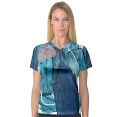 Abstract T- Shirt Abstract 31 V-neck Sport Mesh Tee