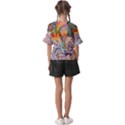 Woman Kids  V-Neck Horn Sleeve Blouse View2