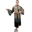 Dark tunnels within a tunnel Maxi Velour Kimono View1