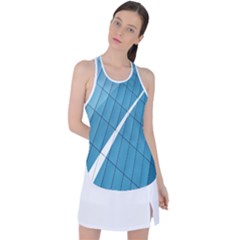 Design Texture Racer Back Mesh Tank Top