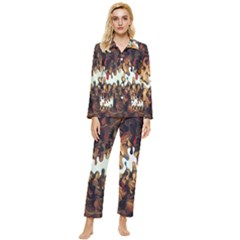 Art Installation Science Museum London Womens  Long Sleeve Velvet Pocket Pajamas Set