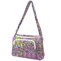 Abstract Intarsio Front Pocket Crossbody Bag