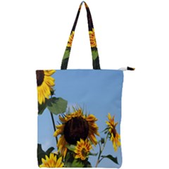 Sunflower Flower Yellow Double Zip Up Tote Bag by artworkshop